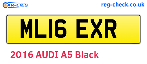 ML16EXR are the vehicle registration plates.