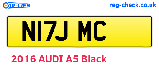 N17JMC are the vehicle registration plates.