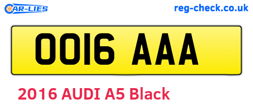 OO16AAA are the vehicle registration plates.