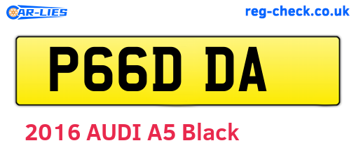 P66DDA are the vehicle registration plates.
