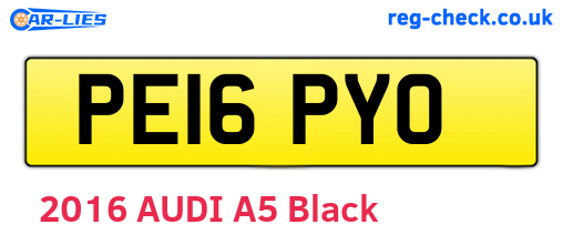 PE16PYO are the vehicle registration plates.