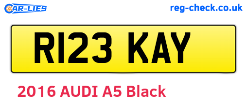 R123KAY are the vehicle registration plates.