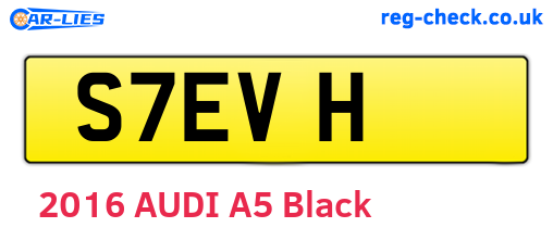 S7EVH are the vehicle registration plates.