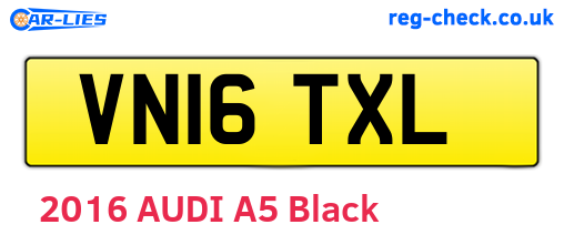 VN16TXL are the vehicle registration plates.