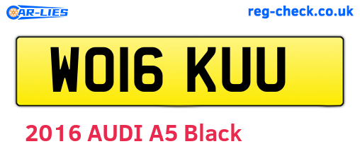 WO16KUU are the vehicle registration plates.