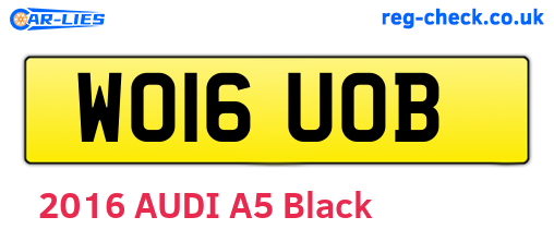 WO16UOB are the vehicle registration plates.