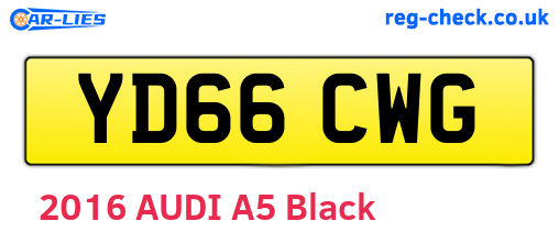 YD66CWG are the vehicle registration plates.