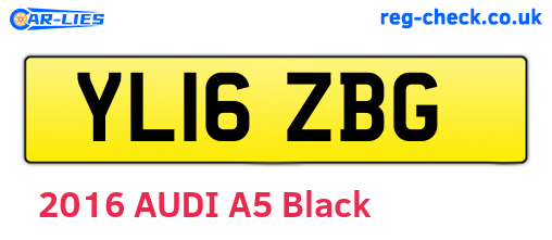 YL16ZBG are the vehicle registration plates.