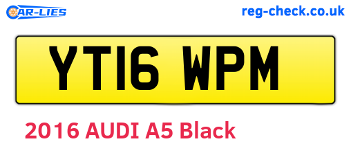 YT16WPM are the vehicle registration plates.