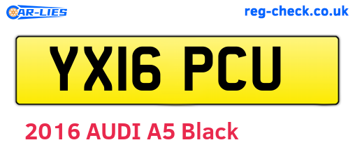 YX16PCU are the vehicle registration plates.