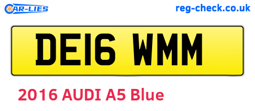 DE16WMM are the vehicle registration plates.