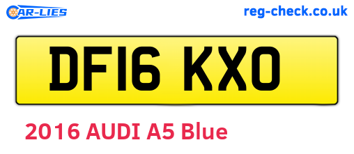 DF16KXO are the vehicle registration plates.