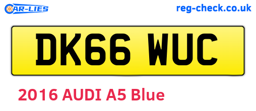 DK66WUC are the vehicle registration plates.