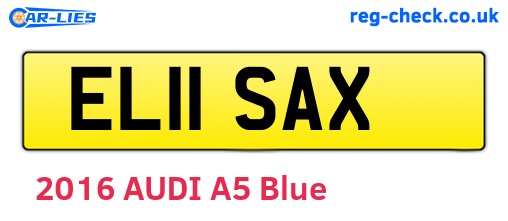 EL11SAX are the vehicle registration plates.
