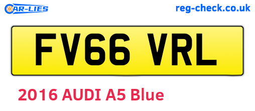 FV66VRL are the vehicle registration plates.