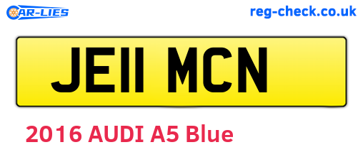 JE11MCN are the vehicle registration plates.
