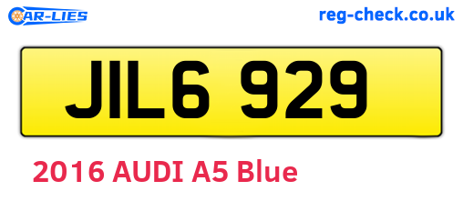 JIL6929 are the vehicle registration plates.