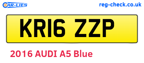 KR16ZZP are the vehicle registration plates.