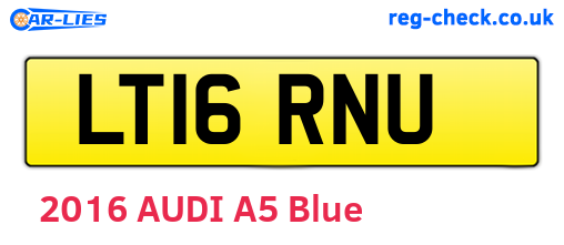 LT16RNU are the vehicle registration plates.