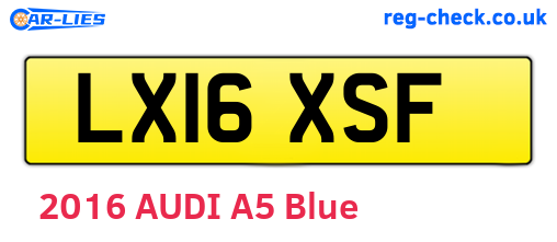 LX16XSF are the vehicle registration plates.