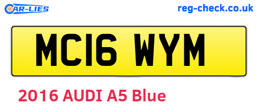 MC16WYM are the vehicle registration plates.