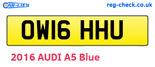 OW16HHU are the vehicle registration plates.