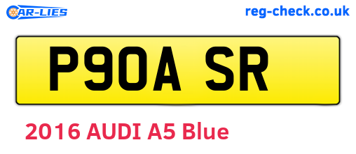 P90ASR are the vehicle registration plates.