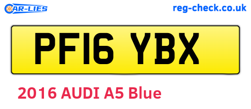 PF16YBX are the vehicle registration plates.