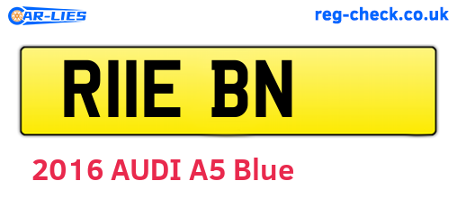 R11EBN are the vehicle registration plates.