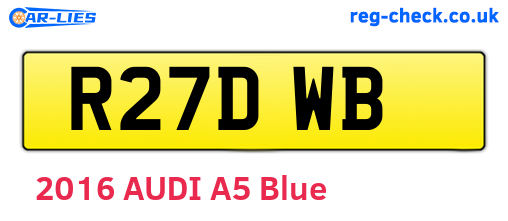 R27DWB are the vehicle registration plates.