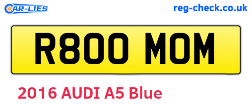 R800MOM are the vehicle registration plates.