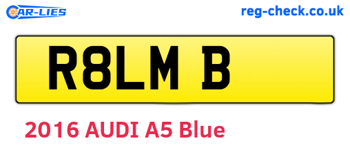 R8LMB are the vehicle registration plates.