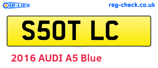 S50TLC are the vehicle registration plates.