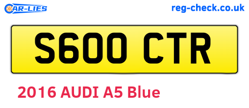 S600CTR are the vehicle registration plates.