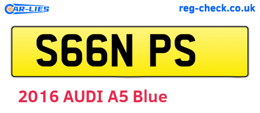 S66NPS are the vehicle registration plates.