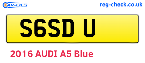 S6SDU are the vehicle registration plates.