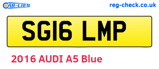 SG16LMP are the vehicle registration plates.