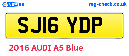 SJ16YDP are the vehicle registration plates.
