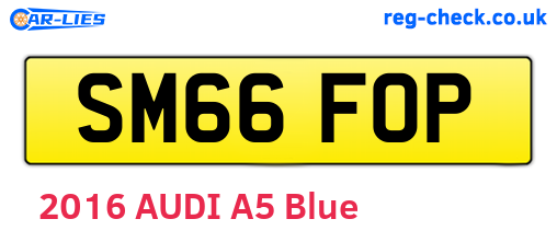 SM66FOP are the vehicle registration plates.