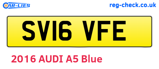SV16VFE are the vehicle registration plates.