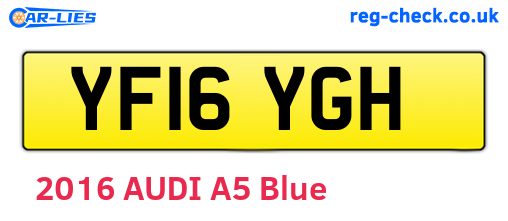 YF16YGH are the vehicle registration plates.