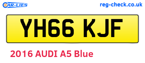YH66KJF are the vehicle registration plates.
