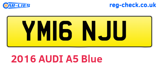 YM16NJU are the vehicle registration plates.