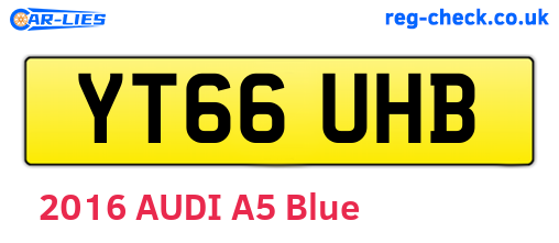 YT66UHB are the vehicle registration plates.