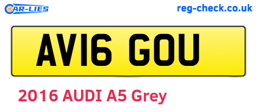 AV16GOU are the vehicle registration plates.