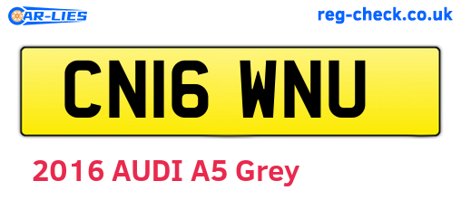 CN16WNU are the vehicle registration plates.