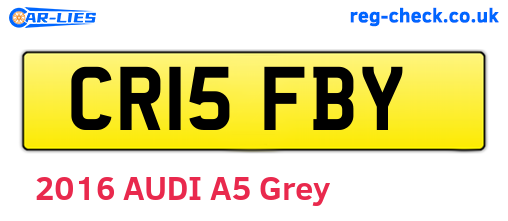 CR15FBY are the vehicle registration plates.