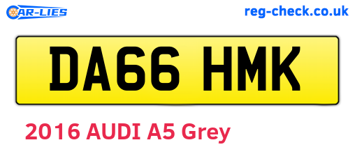 DA66HMK are the vehicle registration plates.