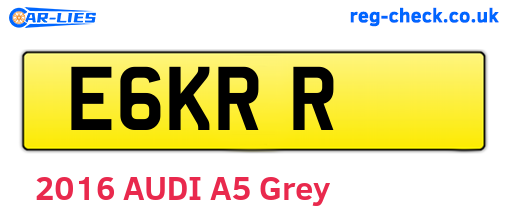 E6KRR are the vehicle registration plates.