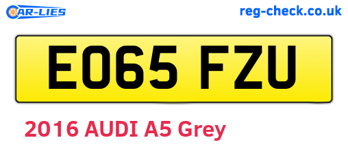 EO65FZU are the vehicle registration plates.